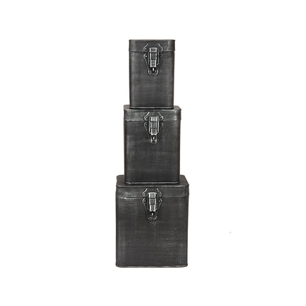 LABEL51 - Opbergbox 12x13x17 cm | M - Antiek Zwart Metaal