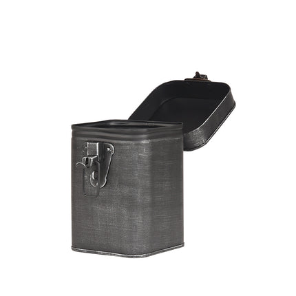 LABEL51 - Opbergbox 12x13x17 cm | M - Antiek Zwart Metaal