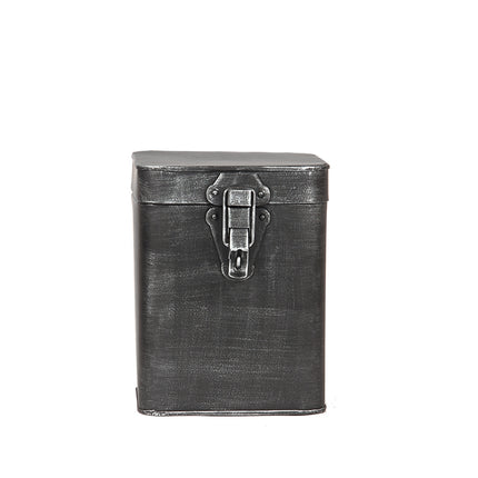 LABEL51 - Opbergbox 15x16x19 cm | L - Antiek Zwart Metaal