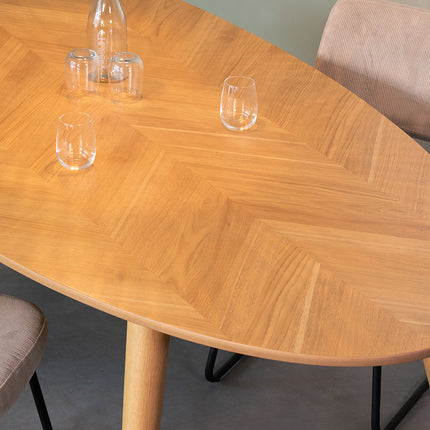 LABEL51 Eetkamertafel I_Ines - Naturel - Eiken - 240 cm - Ovaal