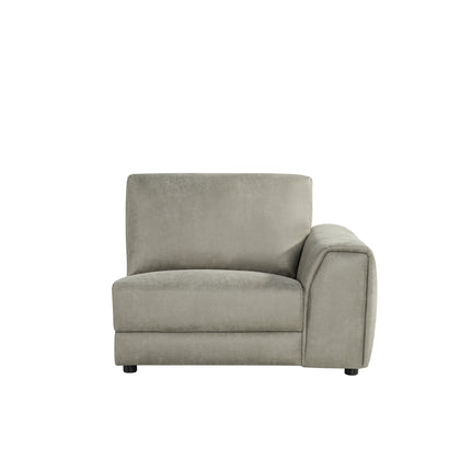 LABEL51 - Bank Tivoli 1,5-Zits Arm Rechts Voorstaand 114x101x83 cm - Taupe Micro Suede | Zwart Hout