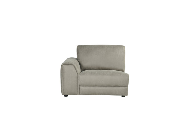 LABEL51 - Bank Tivoli 1,5-Zits Arm Links Voorstaand 114x101x83 cm - Taupe Micro Suede | Zwart Hout