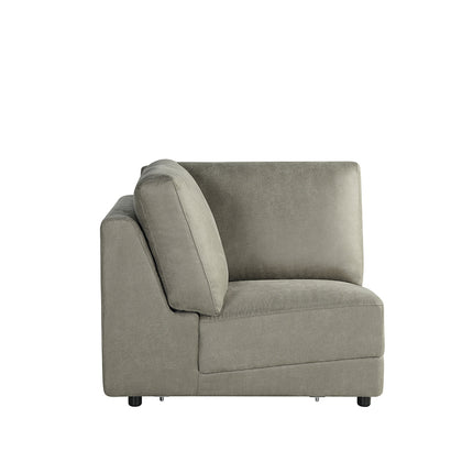 LABEL51 - Bank Tivoli Hoek 100x100x83 cm - Taupe Micro Suede | Zwart Hout