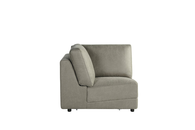 LABEL51 - Bank Tivoli Hoek 100x100x83 cm - Taupe Micro Suede | Zwart Hout