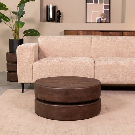 LABEL51 - Salontafel Milly 70x70x31 cm - Espresso Mangohout