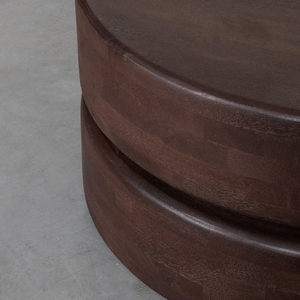 LABEL51 - Salontafel Milly 70x70x31 cm - Espresso Mangohout