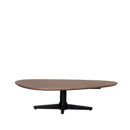 LABEL51 - Salontafel Rosie 140x75x36 cm - Nature Smooth Mangohout | Zwart Metaal