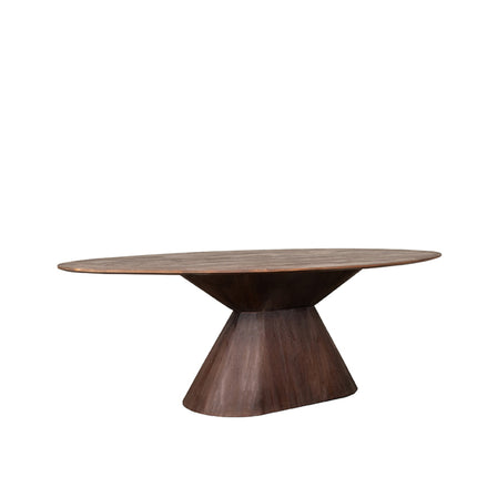 LABEL51 Eetkamertafel Jagger - Espresso - Mangohout - 240 cm - Ovaal