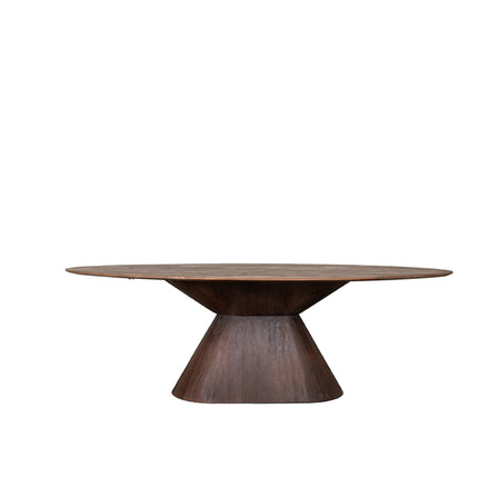 LABEL51 Eetkamertafel Jagger - Espresso - Mangohout - 240 cm - Ovaal