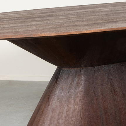 LABEL51 Eetkamertafel Jagger - Espresso - Mangohout - 240 cm - Ovaal