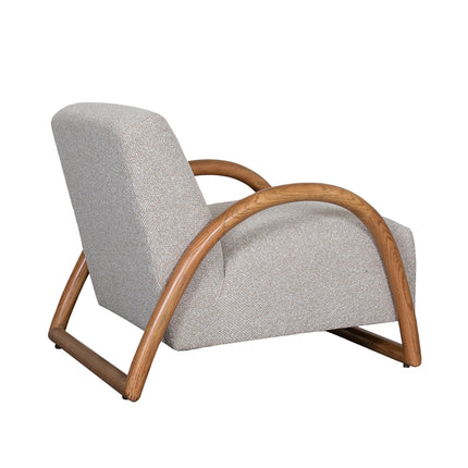 LABEL51 Fauteuil Viggo - Naturel - Royal Boucle - Naturel Houten Frame