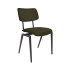 LABEL51 Eetkamerstoel I_Stapelbaar - Hunter - Fluweel - Zwart Metalen Frame