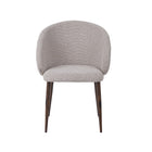 LABEL51 - Eetkamerstoel Yuki 59x55x77 cm - Naturel Royal Boucle | Walnoot Houtlook Metaal