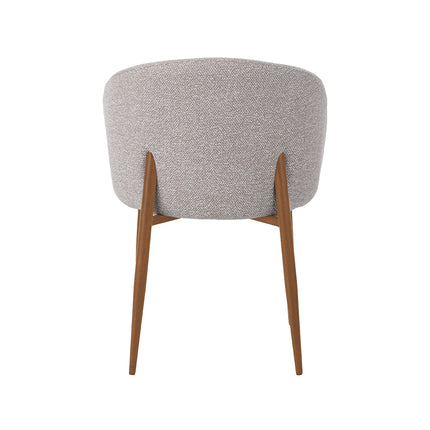 LABEL51 - Eetkamerstoel Yuki 59x55x77 cm - Naturel Royal Boucle | Naturel Houtlook Metaal