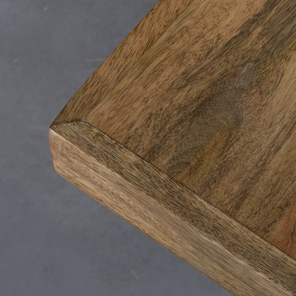 LABEL51 Eetkamertafel Tafelblad Straight Edge - Naturel - Mangohout - 120 cm Straight