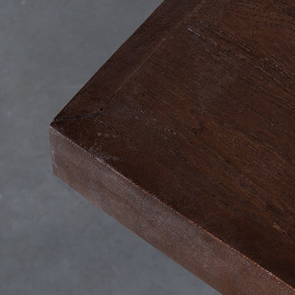 LABEL51 Eetkamertafel Tafelblad Straight Edge - Espresso - Mangohout - 120 cm Straight
