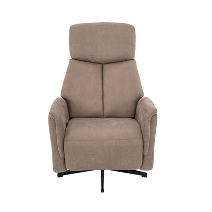 LABEL51 Fauteuil Aarhus - Taupe - Micro Suede - 2-Motorig