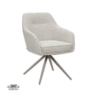 LABEL51 Eetkamerstoel Akira - Naturel - Royal Boucle - Taupe Metalen Frame