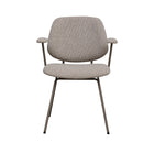 LABEL51 - Eetkamerstoel Loreto 59x59x82 cm - Naturel Royal Boucle | Taupe Metaal