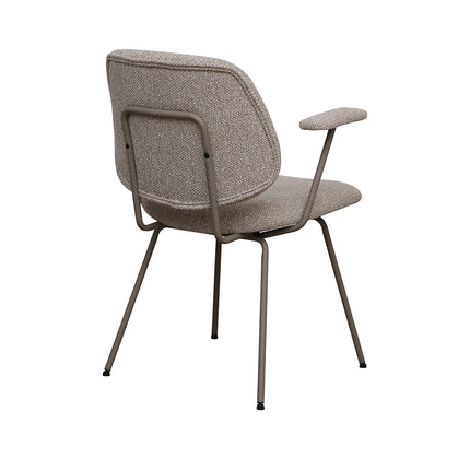LABEL51 - Eetkamerstoel Loreto 59x59x82 cm - Naturel Royal Boucle | Taupe Metaal
