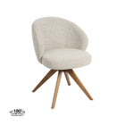 LABEL51 Eetkamerstoel Sabi - Naturel - Royal Boucle - Naturel Houten Frame