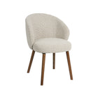 LABEL51 Eetkamerstoel Shiro - Naturel - Royal Boucle - Walnoot Houten Frame
