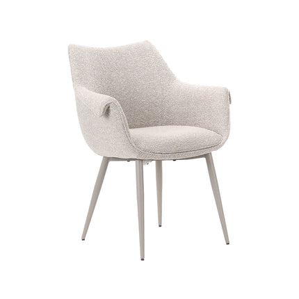 LABEL51 - Eetkamerstoel Mirai 64x62x85 cm - Naturel Royal Boucle | Naturel Metaal