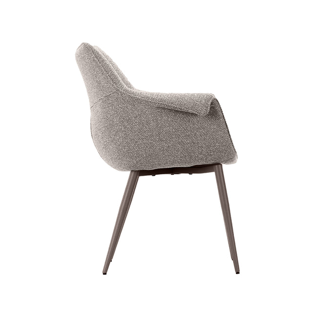 LABEL51 - Eetkamerstoel Mirai 64x62x85 cm - Mushroom Royal Boucle | Brons Metaal