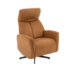 LABEL51 Fauteuil Helsinki - Cognac - Micro Suede - Manueel Verstelbaar