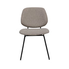 LABEL51 - Eetkamerstoel Ravenna 50x59x82 cm - Naturel Royal Boucle | Zwart Metaal