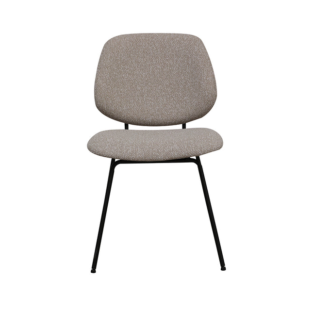 LABEL51 - Eetkamerstoel Ravenna 50x59x82 cm - Naturel Royal Boucle | Zwart Metaal