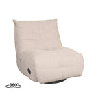 LABEL51 - Relaxfauteuil Take It Easy 84x104x94 cm - Naturel Boucle | Zwart Metaal