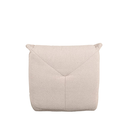 LABEL51 - Relaxfauteuil Take It Easy 84x104x94 cm - Naturel Boucle | Zwart Metaal