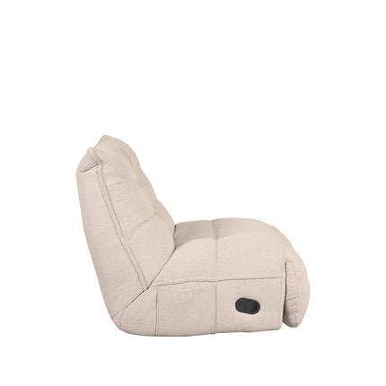LABEL51 - Relaxfauteuil Take It Easy 84x104x94 cm - Naturel Boucle | Zwart Metaal