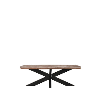 LABEL51 - Salontafel Zane 120x56x40 cm - Espresso Mangohout | Zwart Metaal