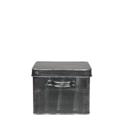LABEL51 - Schoenpoets Opbergdoos 36x21x16 cm - Antiek Zwart Metaal
