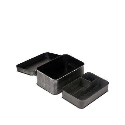 LABEL51 - Make-Up Opbergdoos 21x15x9 cm - Antiek Zwart Metaal