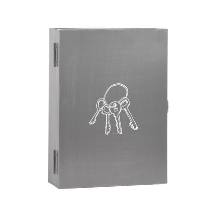 LABEL51 - Sleutelkastje 25x8x35 cm - Antiek Grijs Metaal