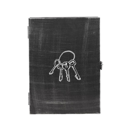 LABEL51 - Sleutelkastje 25x8x35 cm - Antiek Zwart Metaal