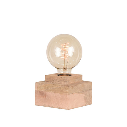 LABEL51 - Tafellamp Block 11x11x6 cm - Rough Mangohout