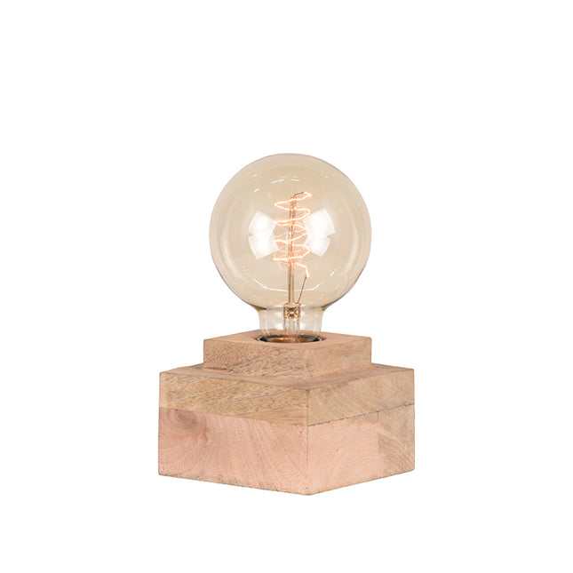 LABEL51 - Tafellamp Block 11x11x6 cm - Rough Mangohout