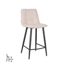 LABEL51 - Barkruk Jelt 42x46x92 cm - Naturel Boucle | Zwart Metaal