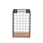 LABEL51 - Wandrek Firm 20x15x30 cm - Rough Mangohout | Zwart Metaal