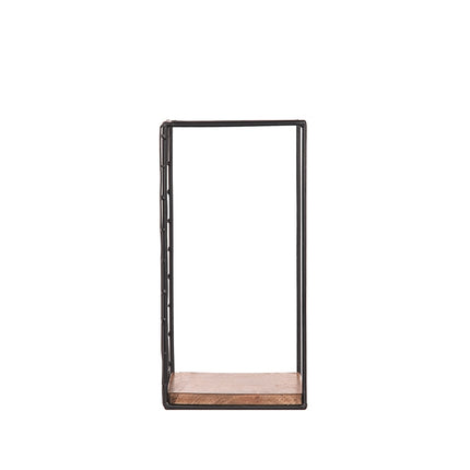 LABEL51 - Wandrek Firm 20x15x30 cm - Rough Mangohout | Zwart Metaal