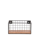LABEL51 - Wandrek Firm 30x15x15 cm - Rough Mangohout | Zwart Metaal