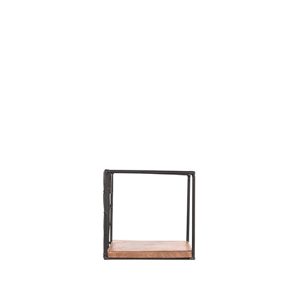 LABEL51 - Wandrek Firm 30x15x15 cm - Rough Mangohout | Zwart Metaal