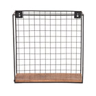 LABEL51 - Wandrek Firm 40x15x40 cm| XL - Rough Mangohout | Zwart Metaal