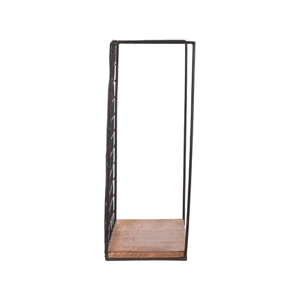 LABEL51 - Wandrek Firm 40x15x40 cm| XL - Rough Mangohout | Zwart Metaal
