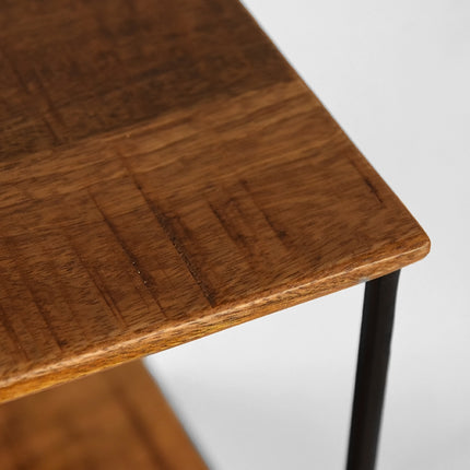 LABEL51 - Wandrek Vintage 50x20x50 cm - Rough Mangohout | Zwart Metaal