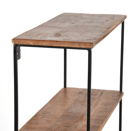 LABEL51 - Wandrek Vintage 50x20x50 cm - Rough Mangohout | Zwart Metaal